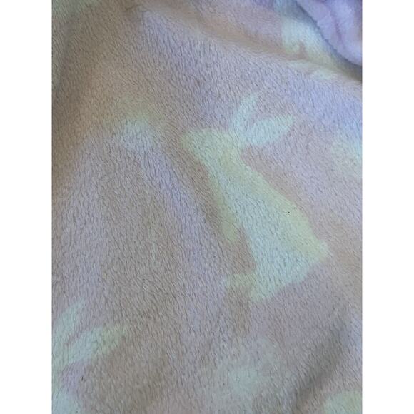 Blankets & Beyond Security Blanket Bunny Rabbit Pink & White Lovey Hook & Loop - Picture 8 of 10